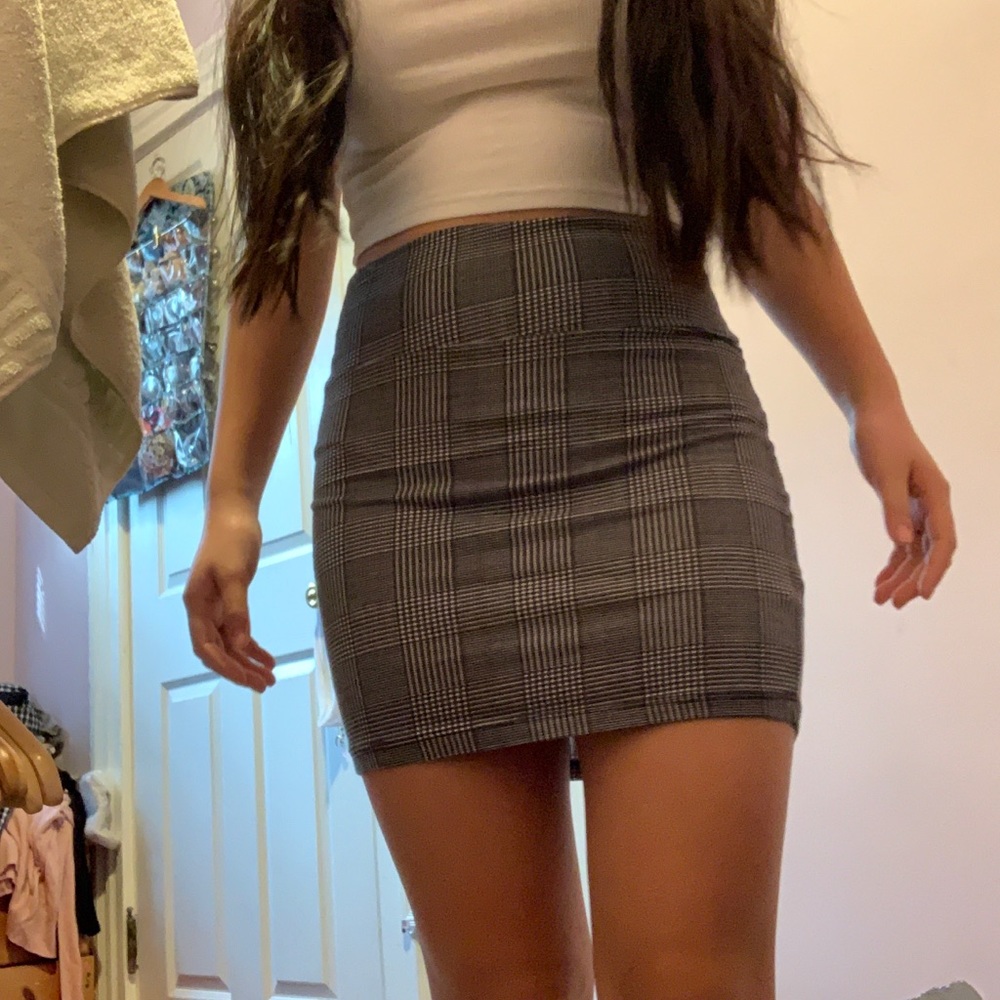 Plaid mini skirt